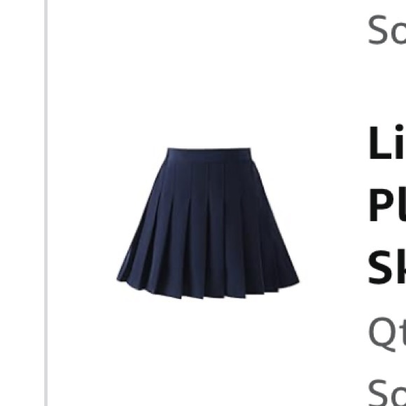 Little Big Girls Kid Pleated Tennis Skirt School Uniform Navy Blue 8-9 Years Old - Picture 11 of 11